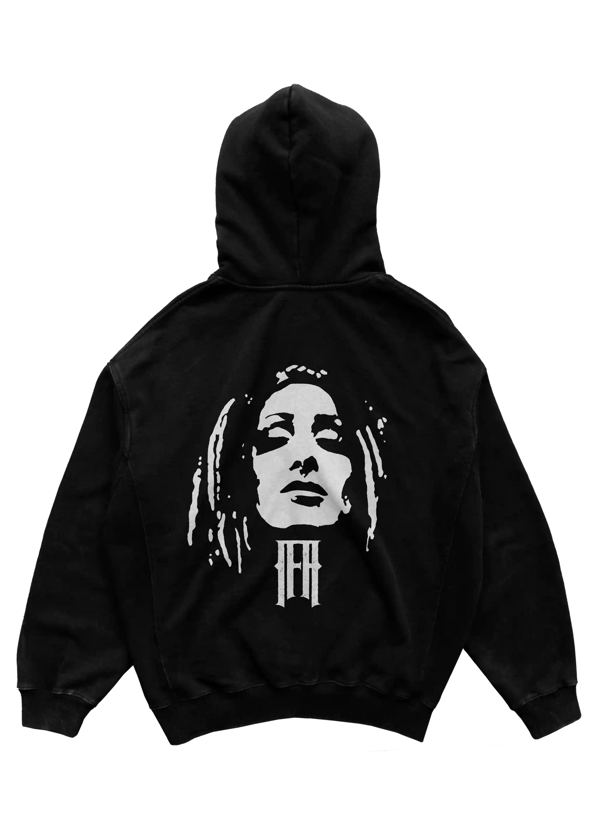 Merch Ifa BW Face Print - Heavy Zip-Hoodie | Ifa (new) – Merch Maniacs