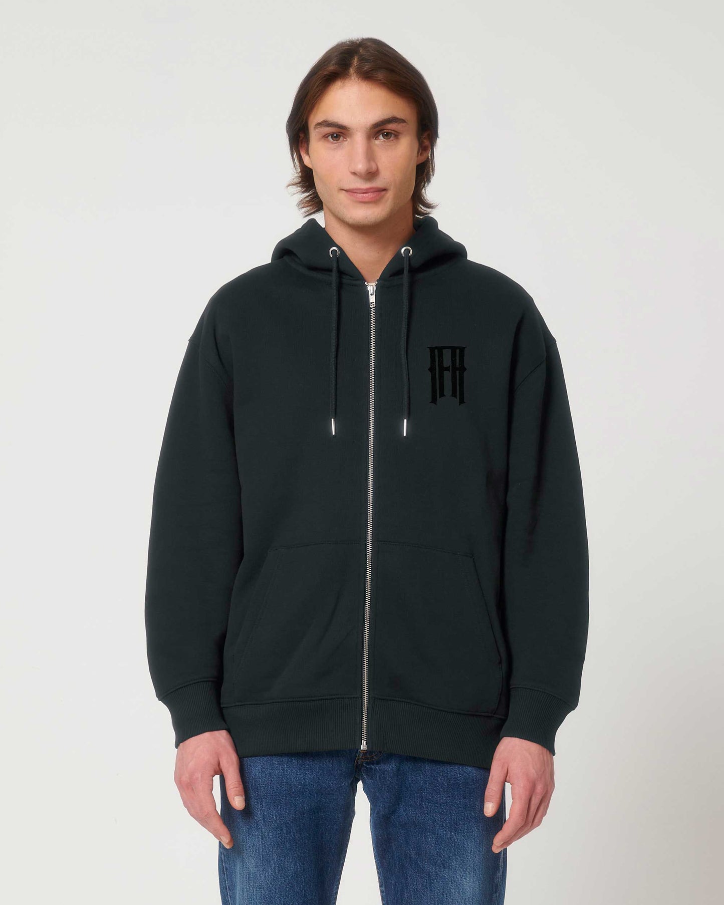 BW Face Print -  Heavy Zip-Hoodie | Ifa