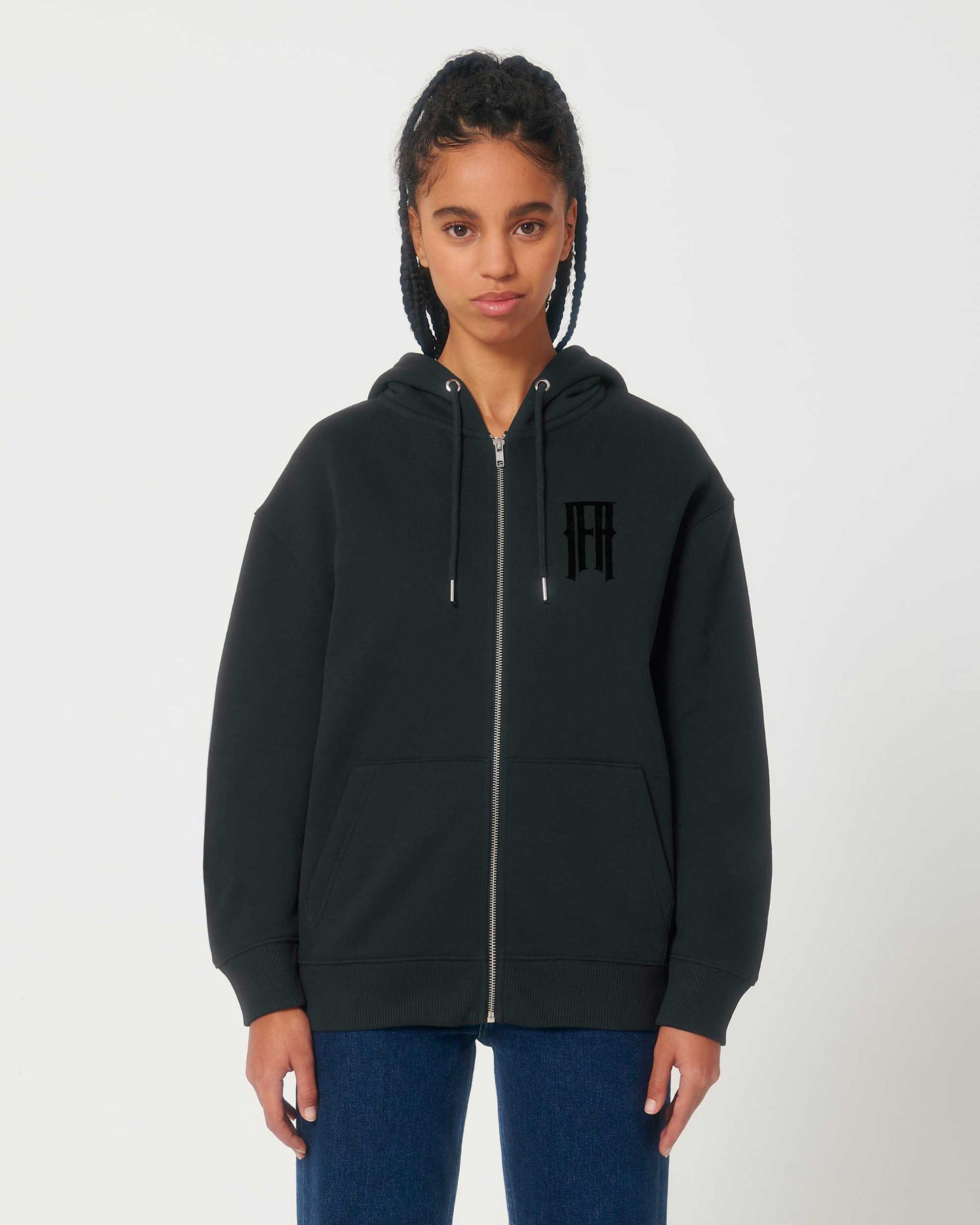 BW Face Print -  Heavy Zip-Hoodie | Ifa