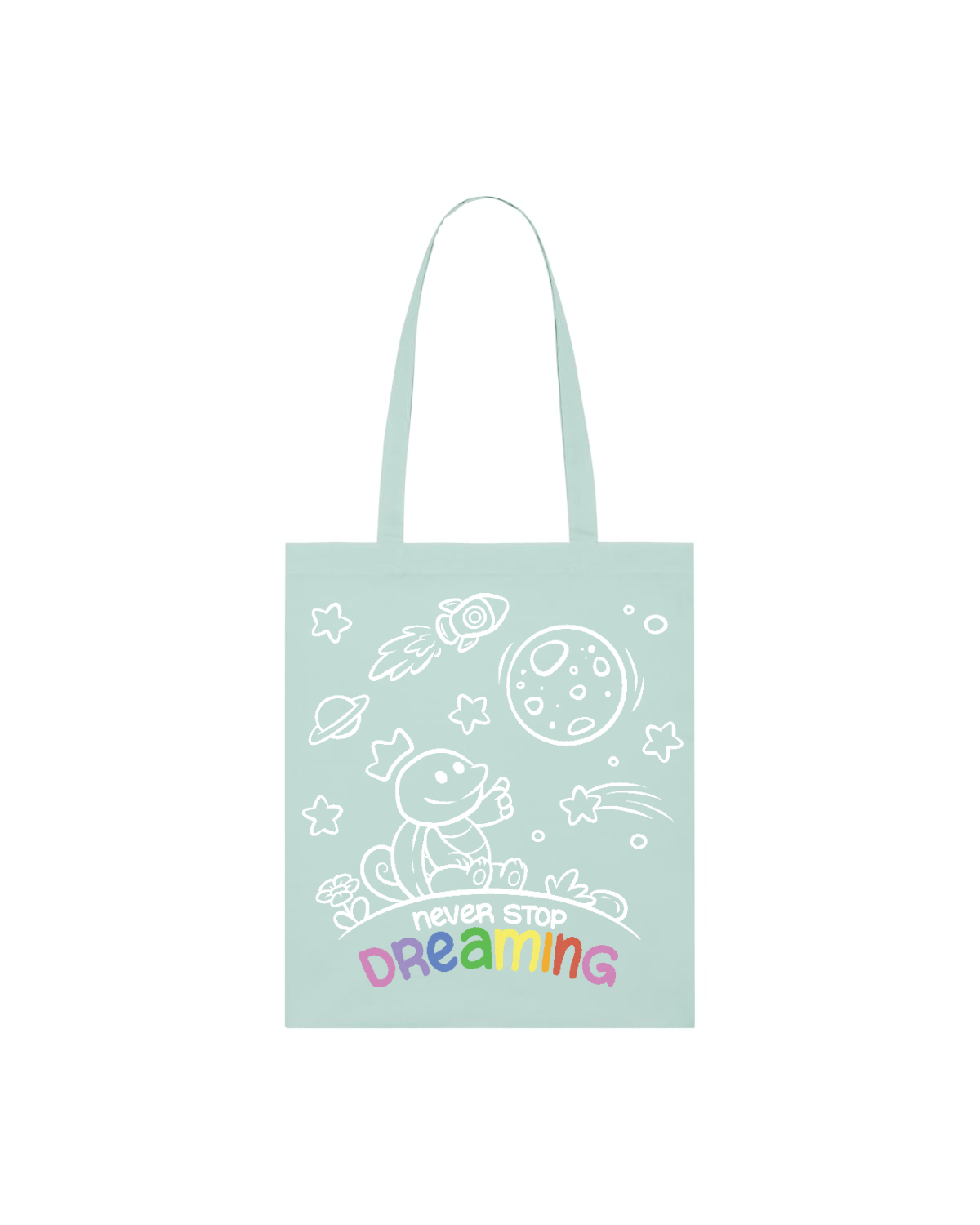 Never Stop Dreaming - Shoppingbag | NChiggi – Caribbean Blue – Back