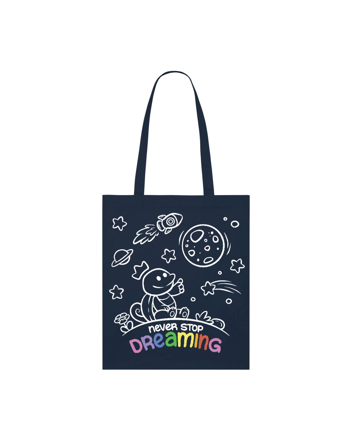 Never Stop Dreaming - Shoppingbag | NChiggi – French Navy – Back