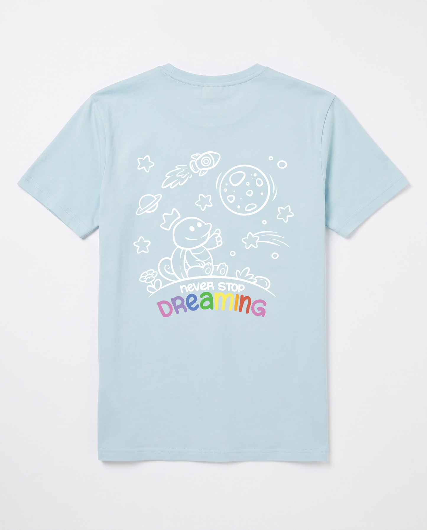 Never Stop Dreaming - T-Shirt | NChiggi – Oceanblue – Back
