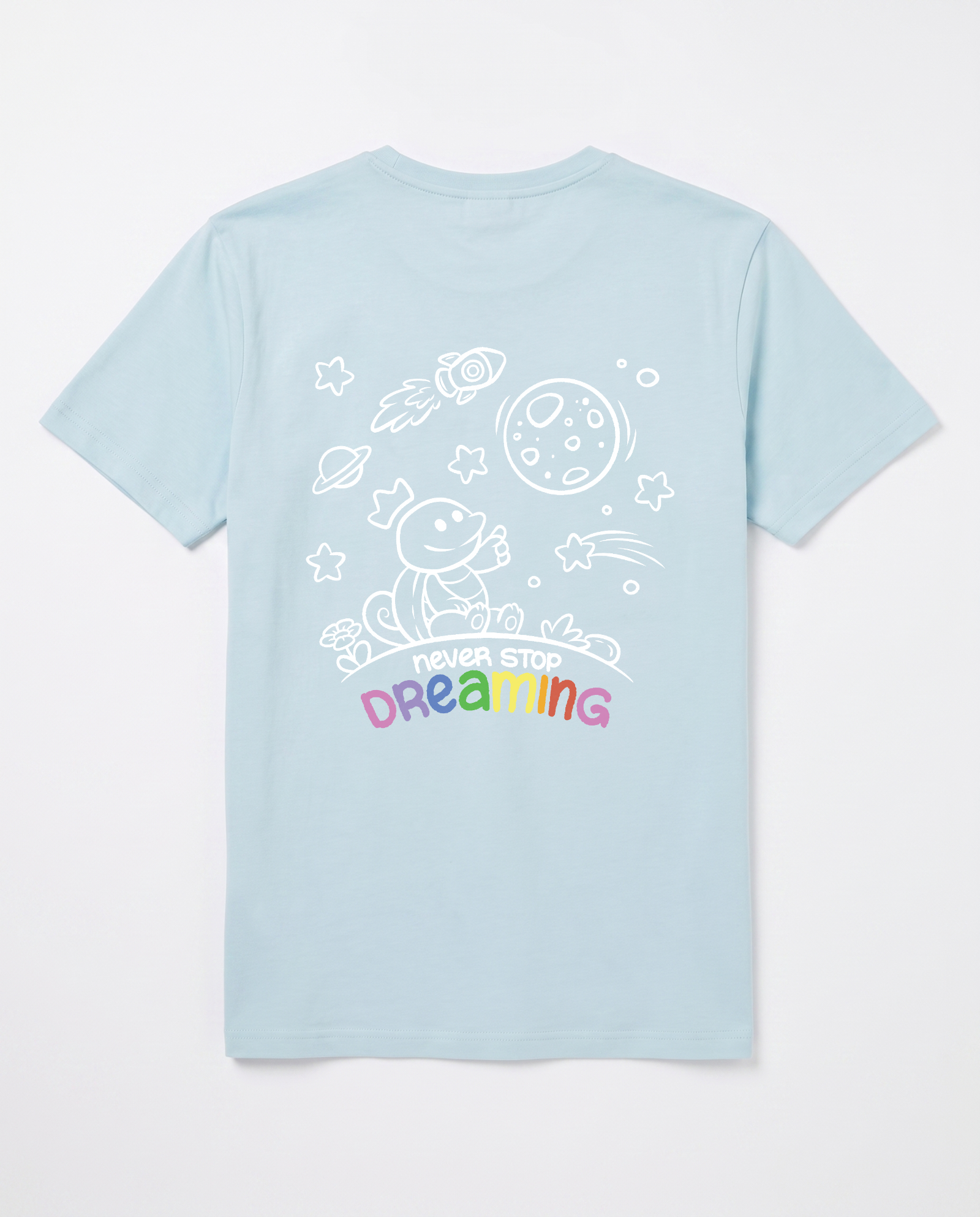 Never Stop Dreaming - T-Shirt | NChiggi – Oceanblue – Back