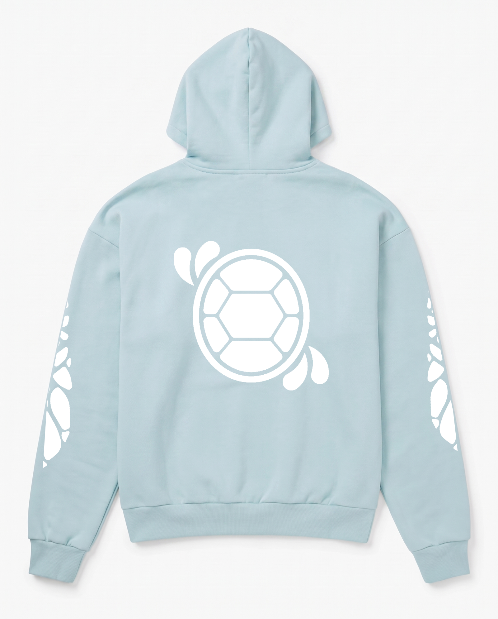 Turtel'n'Shell -  Heavy Hoodie | NChiggi – Oceanblue – Back