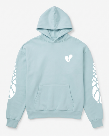 Turtel'n'Shell -  Heavy Hoodie | NChiggi – Oceanblue – Front